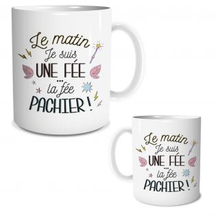 Mug humour "Le matin je suis une fée, la fée pachier" - 33 cl, céramique - Imprimé en France