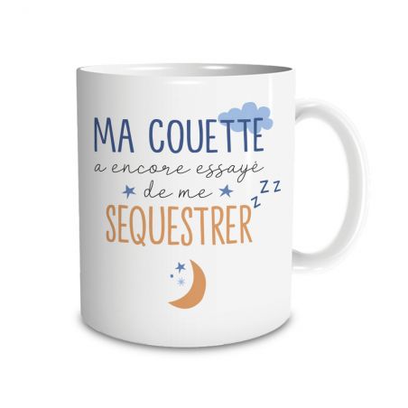 Mug humour Bonne humeur du matin - Ta gueule - Idée cadeau rigolo pour anniversaire - Tasse couple originale Noël 