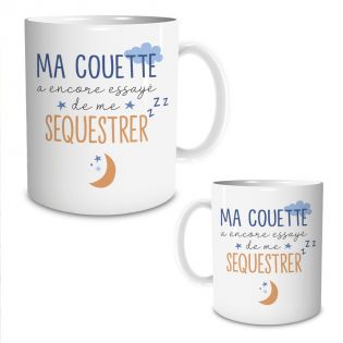 Mug humour Bonne humeur du matin - Ta gueule - Idée cadeau rigolo pour anniversaire - Tasse couple originale Noël 