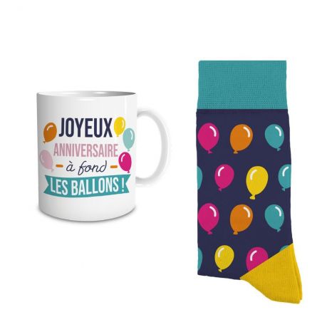 Coffret Mug Chaussettes Anniversaire Homme