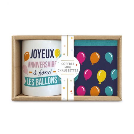 Coffret Mug Chaussettes Anniversaire Homme