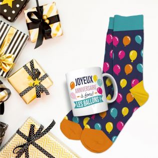 Coffret Mug Chaussettes Anniversaire Homme