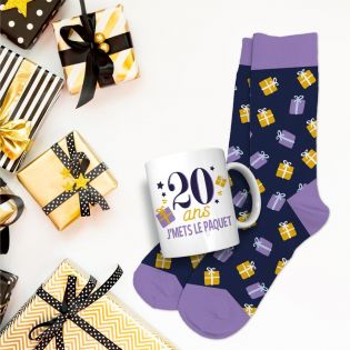 Coffret Mug Chaussettes Anniversaire Homme