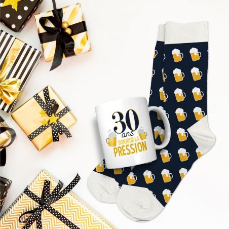 Coffret Mug Chaussettes Anniversaire 30 ans Homme