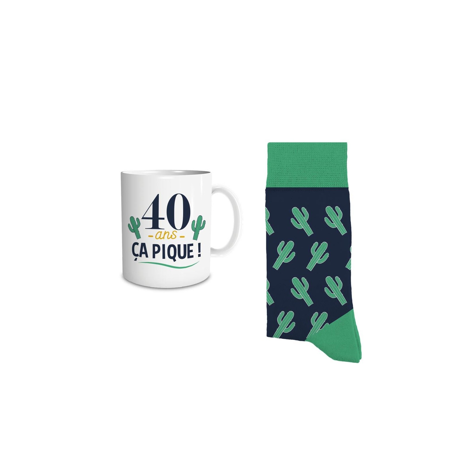 Coffret Mug Chaussettes Anniversaire 40 ans Homme