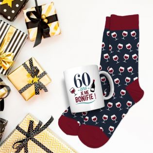 Coffret Mug Chaussettes Anniversaire 60 ans Homme