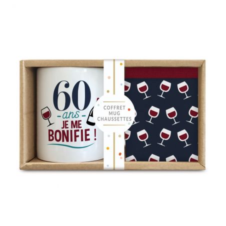 Coffret Mug Chaussettes Anniversaire 60 ans Homme