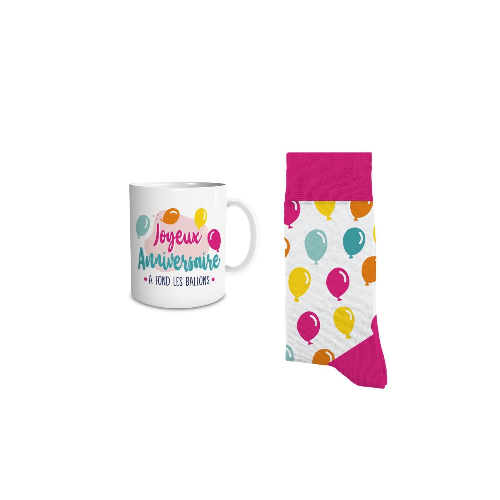 Coffret Mug Chaussettes Anniversaire Femme