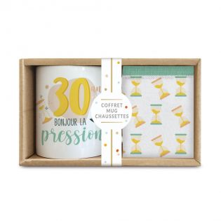 Coffret Mug Chaussettes Anniversaire 30 ans Femme