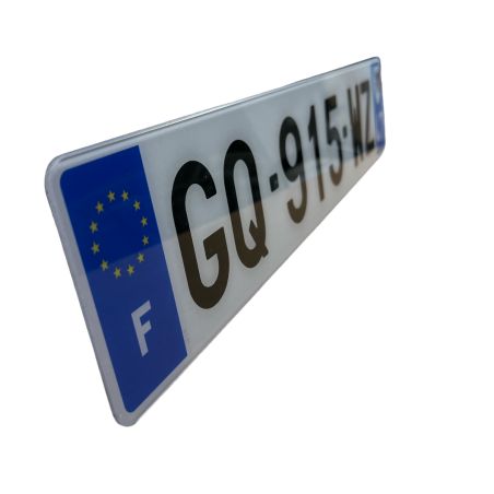 3 SIV approved plastic license plates 520 x 110 mm