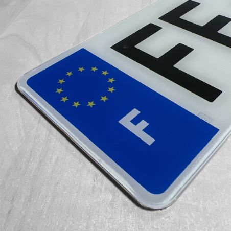 SIV approved plastic license plate 520 x 110 mm