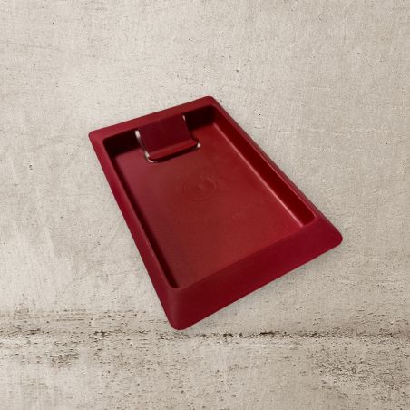 Lot de 4 porte-additions rectangle rouge avec pince