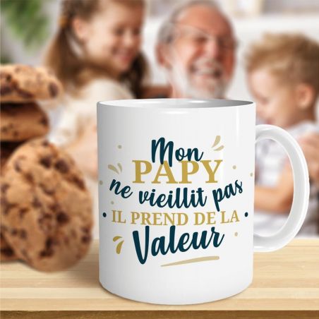 Mug en céramique Papy ne vieillit pas, 33 cl