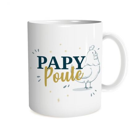 Mug en céramique Papy poule, 33 cl