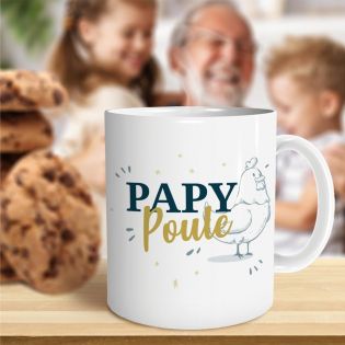 Mug en céramique Papy poule, 33 cl