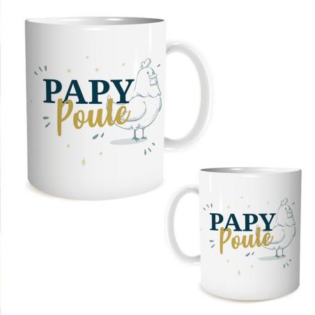 Mug en céramique Papy poule, 33 cl