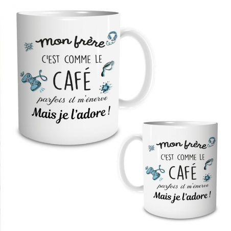 Mug humour Bonne humeur du matin - Ta gueule - Idée cadeau rigolo pour anniversaire - Tasse couple originale Noël 