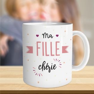 Mug en céramique Ma fille chérie, 33 cl