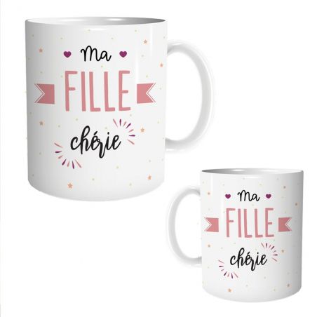 Mug en céramique Ma fille chérie, 33 cl