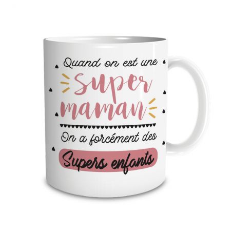 Mug en céramique Super Maman, 33 cl