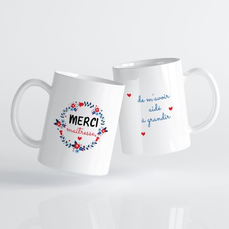 Mug en céramique Merci Maîtresse - Céramique, 33 cl