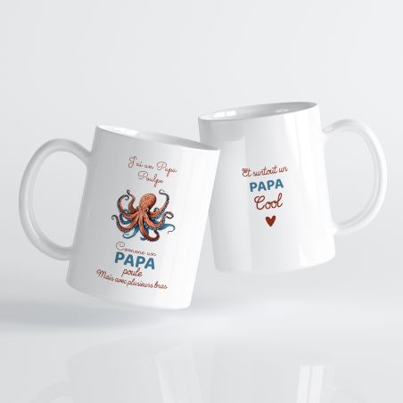 Mug en céramique Papa Poulpe - Céramique, 33 cl