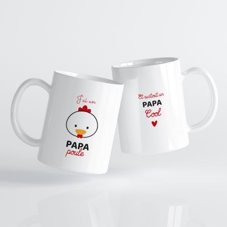 Mug en céramique Papa Poule - Céramique, 33 cl