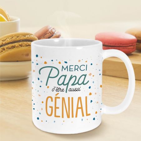 Mug en céramique Merci Papa d'être aussi génial, 33 cl