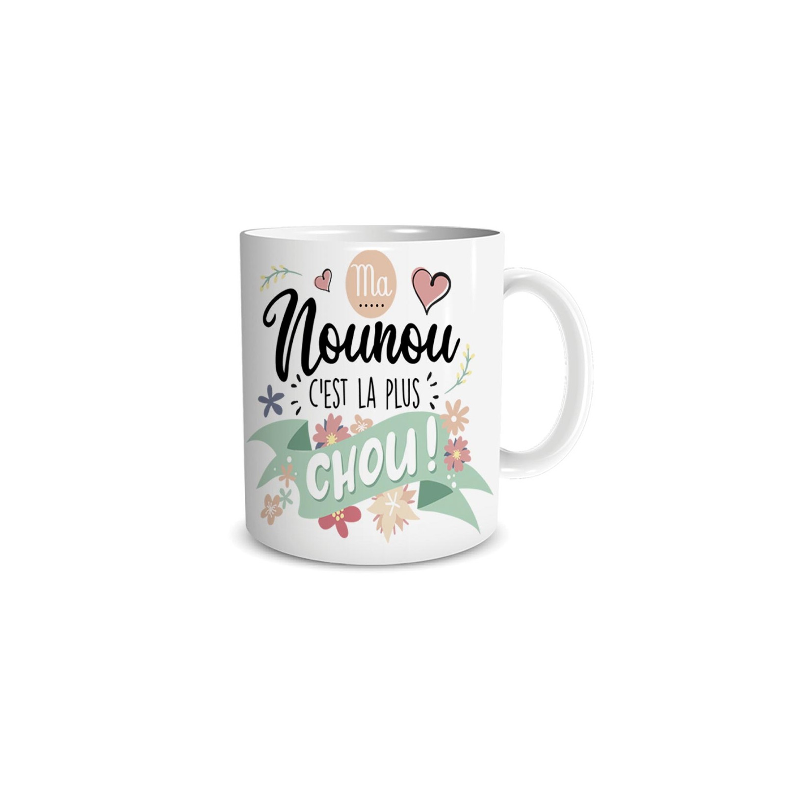 Mug en céramique Ma nounou, 33 cl