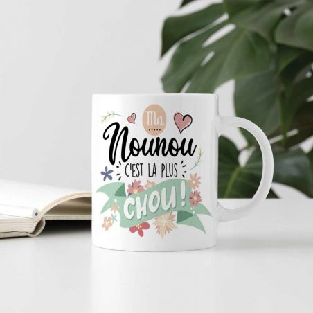 Mug en céramique Ma nounou, 33 cl