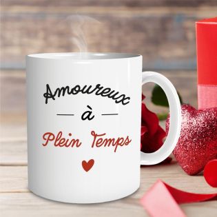 Mug en céramique Amoureux à plein temps, 33 cl