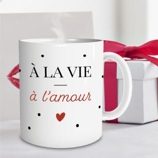 Mug humour Bonne humeur du matin - Ta gueule - Idée cadeau rigolo pour anniversaire - Tasse couple originale Noël 