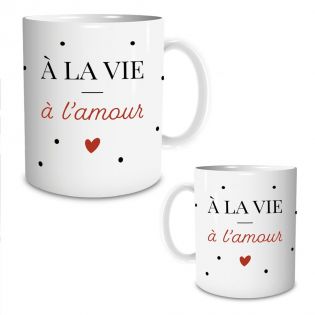 Mug en céramique A la vie, à l'amour, 33 cl