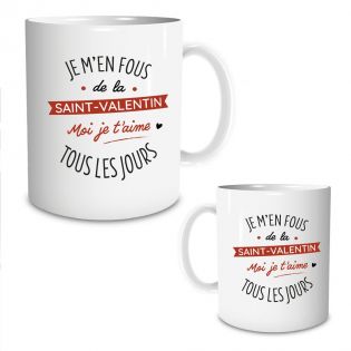 Mug humour Bonne humeur du matin - Ta gueule - Idée cadeau rigolo pour anniversaire - Tasse couple originale Noël 