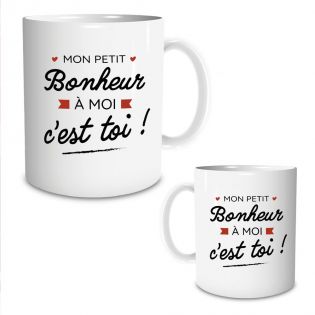 Mug en céramique Mon petit bonheur à moi, c'est toi, 33 cl