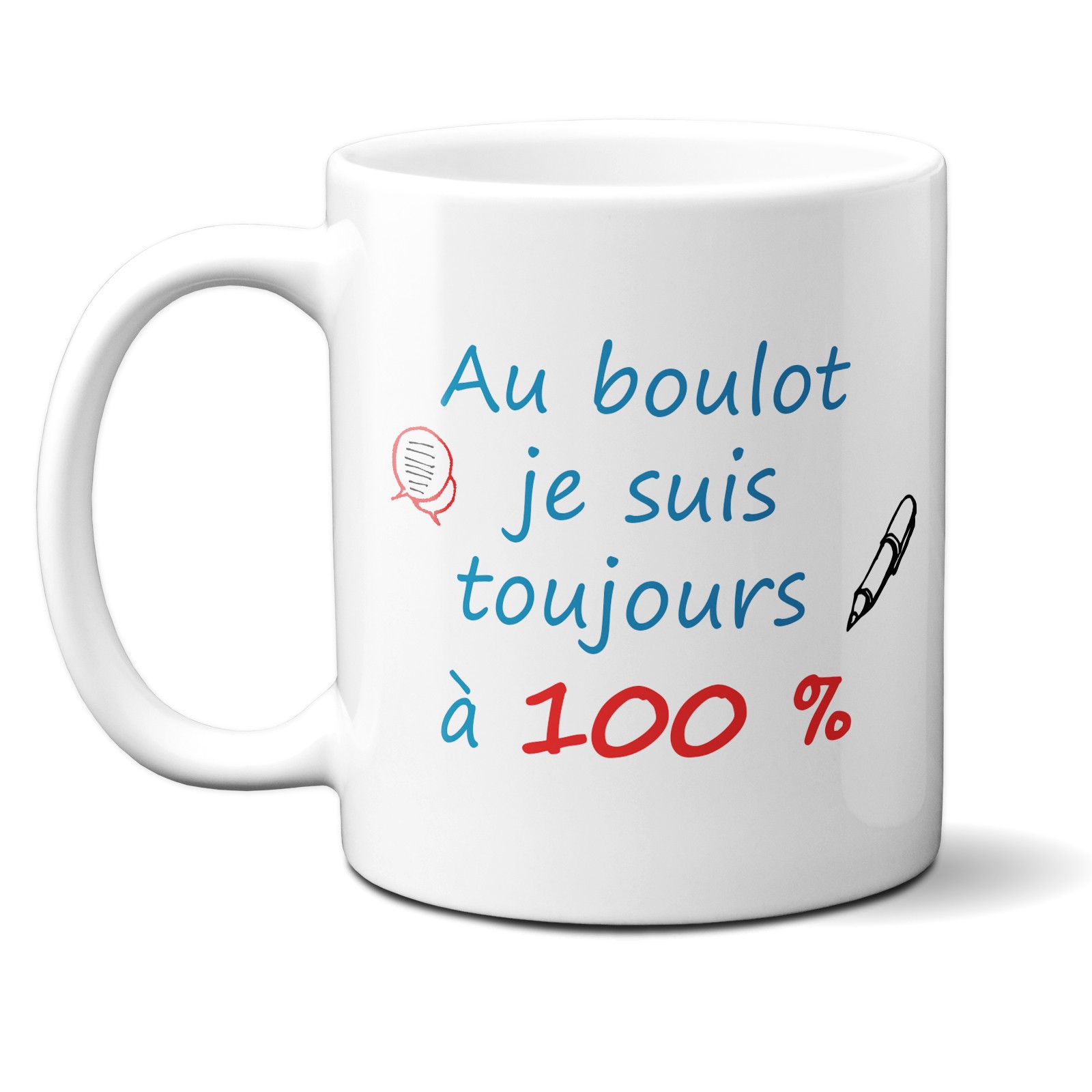 Mug humour Bonne humeur du matin - Ta gueule - Idée cadeau rigolo pour anniversaire - Tasse couple originale Noël 