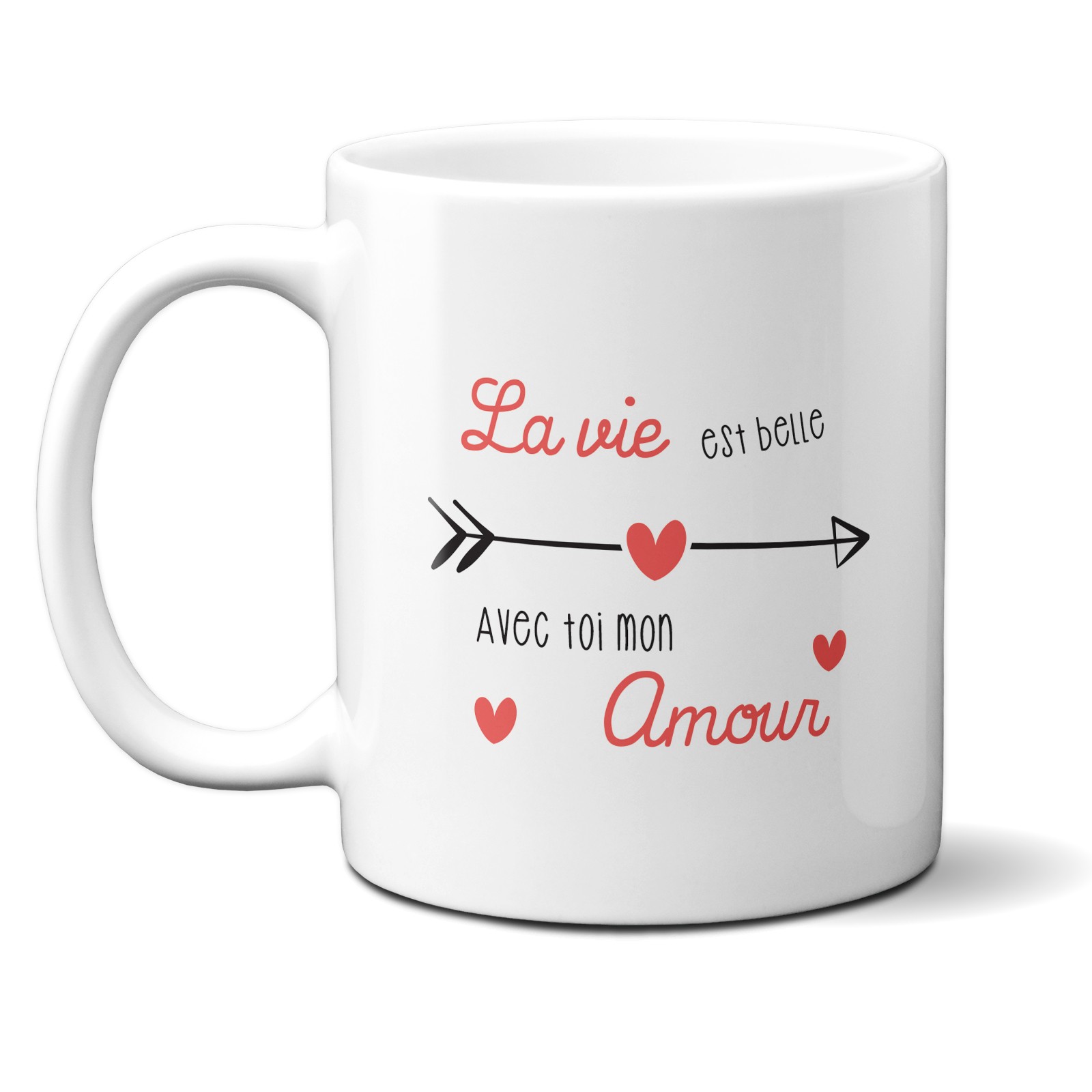 Mug humour Bonne humeur du matin - Ta gueule - Idée cadeau rigolo pour anniversaire - Tasse couple originale Noël 