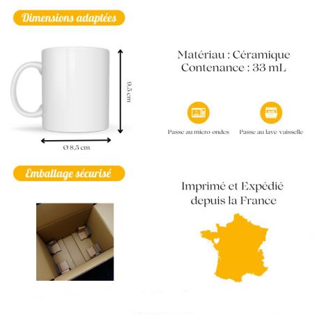 36 Mugs en céramique blanc personnalisés avec votre logo