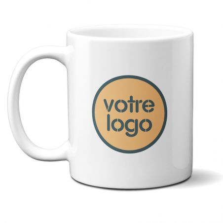 36 Mugs en céramique blanc personnalisés avec votre logo