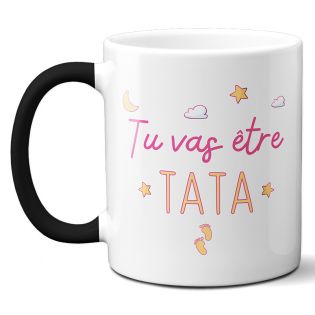 Mug Magique "tu vas être tata" - 33 cl, céramique - Imprimé en France