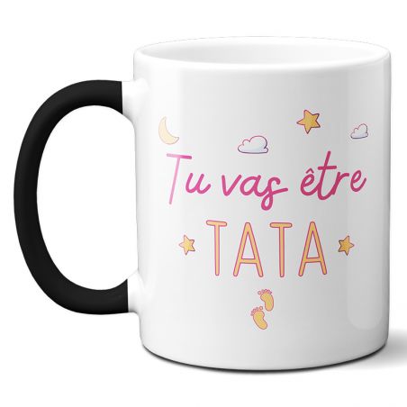 Mug Magique "tu vas être tata" - 33 cl, céramique - Imprimé en France