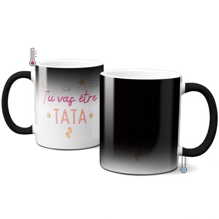 Mug Magique "tu vas être tata" - 33 cl, céramique - Imprimé en France