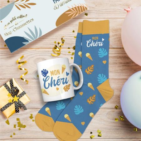 Coffret Mug Chaussettes Mon Chéri