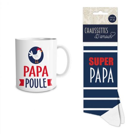 Coffret Mug Chaussettes Papa poule