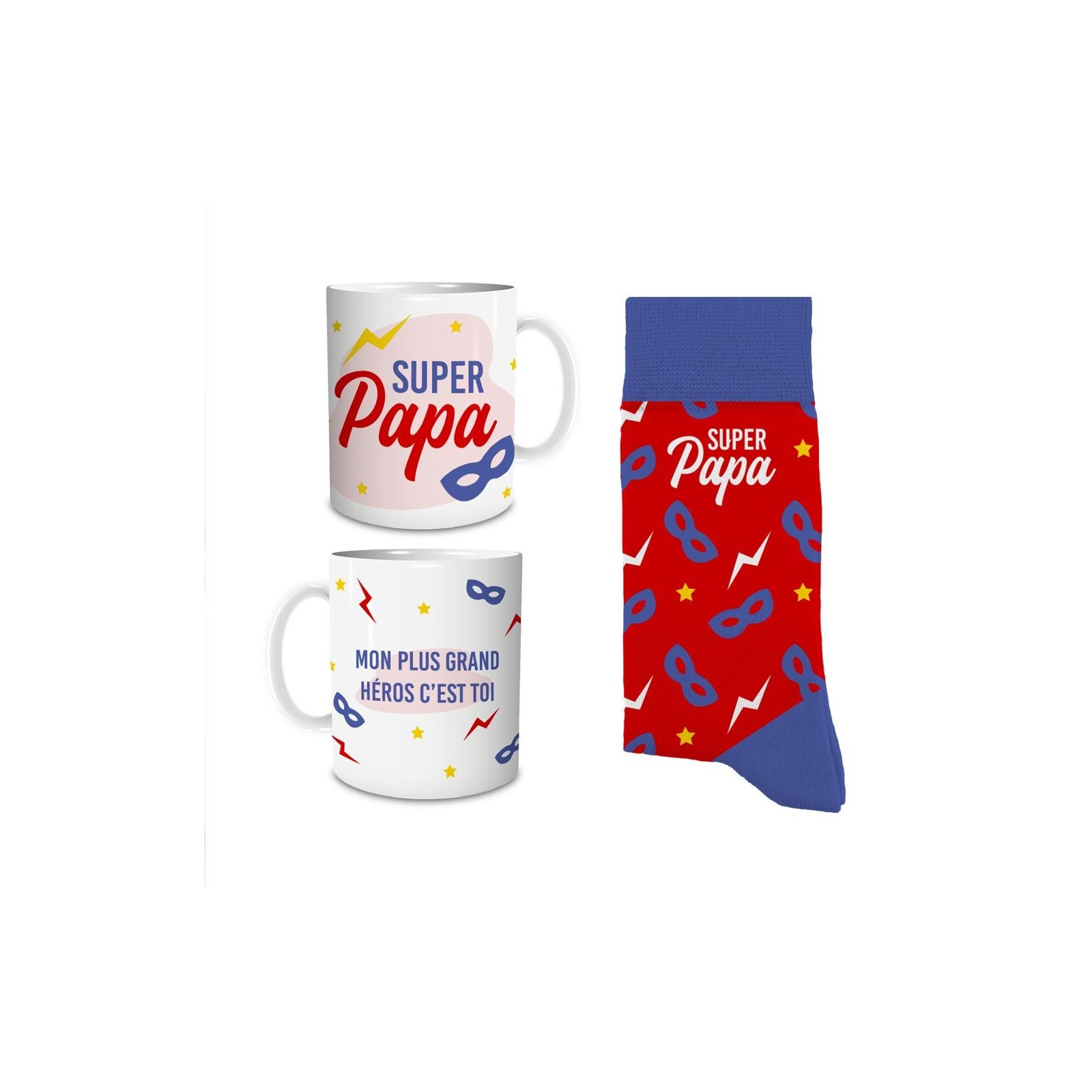 Coffret Mug Chaussettes Super Papa