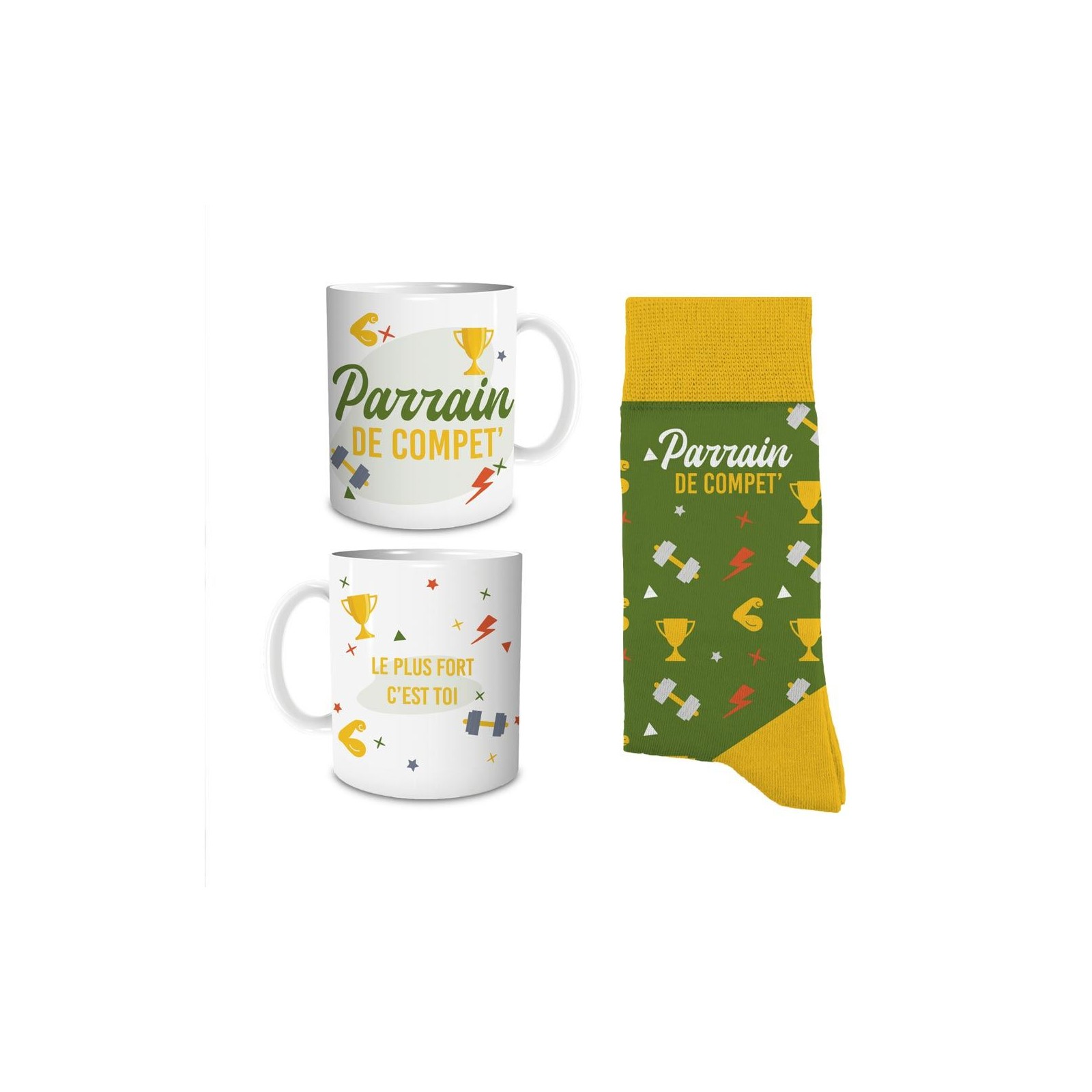 Coffret Mug Chaussettes Parrain de compet