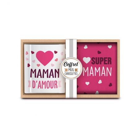 Coffret Mug Chaussettes Super Maman