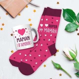 Coffret Mug Chaussettes Super Maman