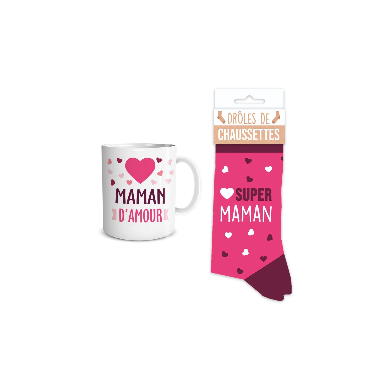 Coffret Mug Chaussettes Super Maman