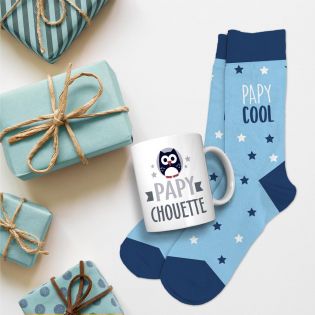 Coffret Mug Chaussettes Papy Chouette